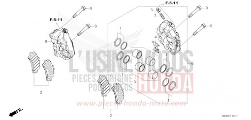 ETRIER DE FREIN AVANT (CBR1000SP) CBR1000SPR de 2024